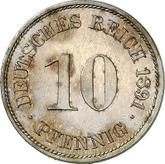 Obverse 10 Pfennig 1891 A