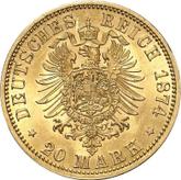 Reverse 20 Mark 1874 A Prussia