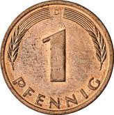 Obverse 1 Pfennig 1993 D