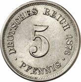 Obverse 5 Pfennig 1876 B