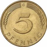 Obverse 5 Pfennig 1971 G