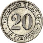 Obverse 20 Pfennig 1892 E