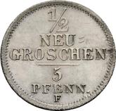 Reverse 1/2 Neu Groschen 1852 F