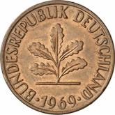 Reverse 2 Pfennig 1969 F