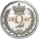 Reverse Twopence 1827 Maundy