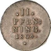 Reverse 2 Pfennig 1804