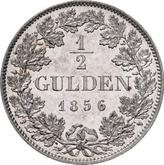 Reverse 1/2 Gulden 1856