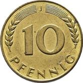 Obverse 10 Pfennig 1949 J Bank deutscher Länder