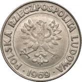 Obverse 10 Zlotych 1969 MW Pattern 30 years of Polish People's Republic