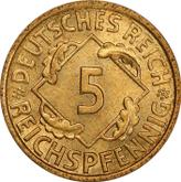 Obverse 5 Reichspfennig 1935 F