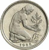Reverse 50 Pfennig 1988 F