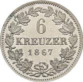 Reverse 6 Kreuzer 1867
