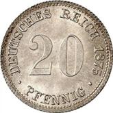 Obverse 20 Pfennig 1875 J