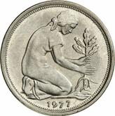 Reverse 50 Pfennig 1977 D