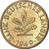 Reverse 5 Pfennig 1949 D Bank deutscher Länder