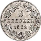 Reverse 3 Kreuzer 1852