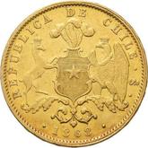 Reverse 10 Pesos 1868 So