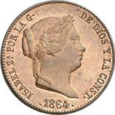 Obverse 25 Céntimos de real 1864 Ba