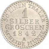 Reverse Silber Groschen 1842 A