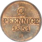 Reverse 2 Pfennig 1851 F