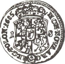Ort (18 Groszy) 1685  TLB  "Curved shield"
