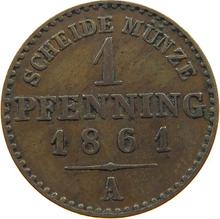 1 fenig 1861 A  