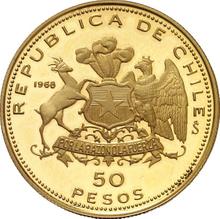 50 Pesos 1968 So   "150th Anniversary of Military Academy"