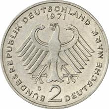2 марки 1971 D   "Аденауэр"