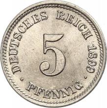 5 fenigów 1899 D  