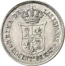 20 céntimos de escudo 1867   