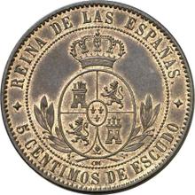 5 Centimos de Escudo 1868  OM 