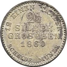 2 1/2 серебряных гроша 1860  C.P. 