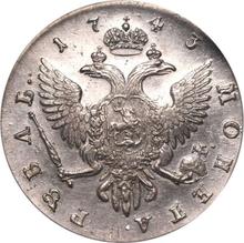 1 rublo 1743 СПБ   "Tipo San Petersburgo"