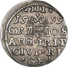 Трояк (3 гроша) 1599    "Рига"