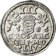 Трояк (3 гроша) 1586    "Литва"