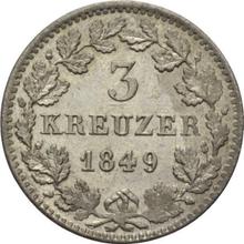 3 kreuzers 1849   