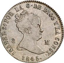8 maravedis 1845 Ja   "Nominał na awersie"