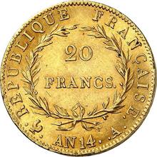 20 francos AN 14 (1805-1806) A  
