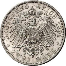 2 Mark 1891 E   "Sachsen"