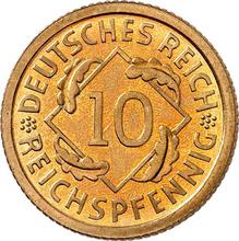 10 Reichspfennigs 1936 G  