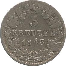 3 kreuzers 1843   
