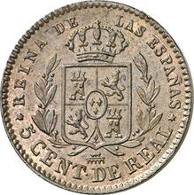 5 centimos de real 1858   