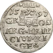 Trojak (3 groszy) 1597    "Riga"
