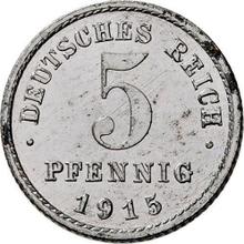 5 пфеннигов 1915 F  