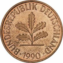 2 Pfennig 1990 D  