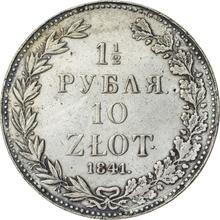 1 1/2 rublo - 10 eslotis 1841 MW  