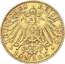 10 marcos 1890 G   "Baden"