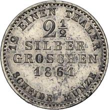 2 1/2 серебряных гроша 1861  C.P. 
