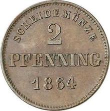 2 пфеннига 1864   