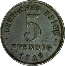 5 пфеннигов 1919 J  